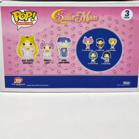 New in box Sailor Moon 3 pack Trio Neo Queen Serenity, Small Lady, King Endymion - Picture 2 of 2